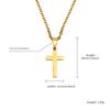 Hip Hop Cross Pendant Necklace for Men Women Minimalist Unisex Stainless Steel Smooth Rock Jewelry Trendy Couple Gifts