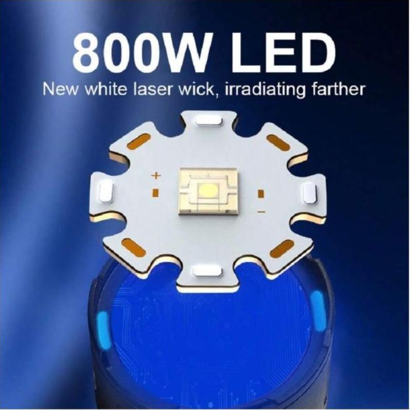 8000000LM Super Powerful Flashlight 800W Rechargeable Torch Light 2000 Meters High Power LED Flashlights Waterproof Lantern