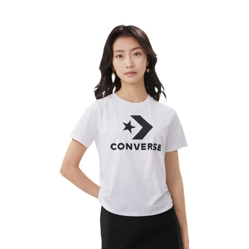 Converse Set in Sleeve T Shirt Unisex White 10025458-A03