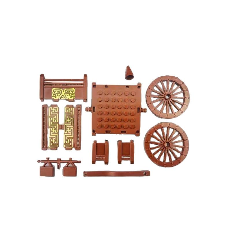 Small Particle Assembly Building Block Chariot Compatible With The Three Kingdoms Hero Boy Toy Carriage