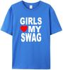 Футболка с надписью S LOVE MY SWAG  Смешные хлопковые novelty футболки Streetwear Хип-хоп Повседневный топ