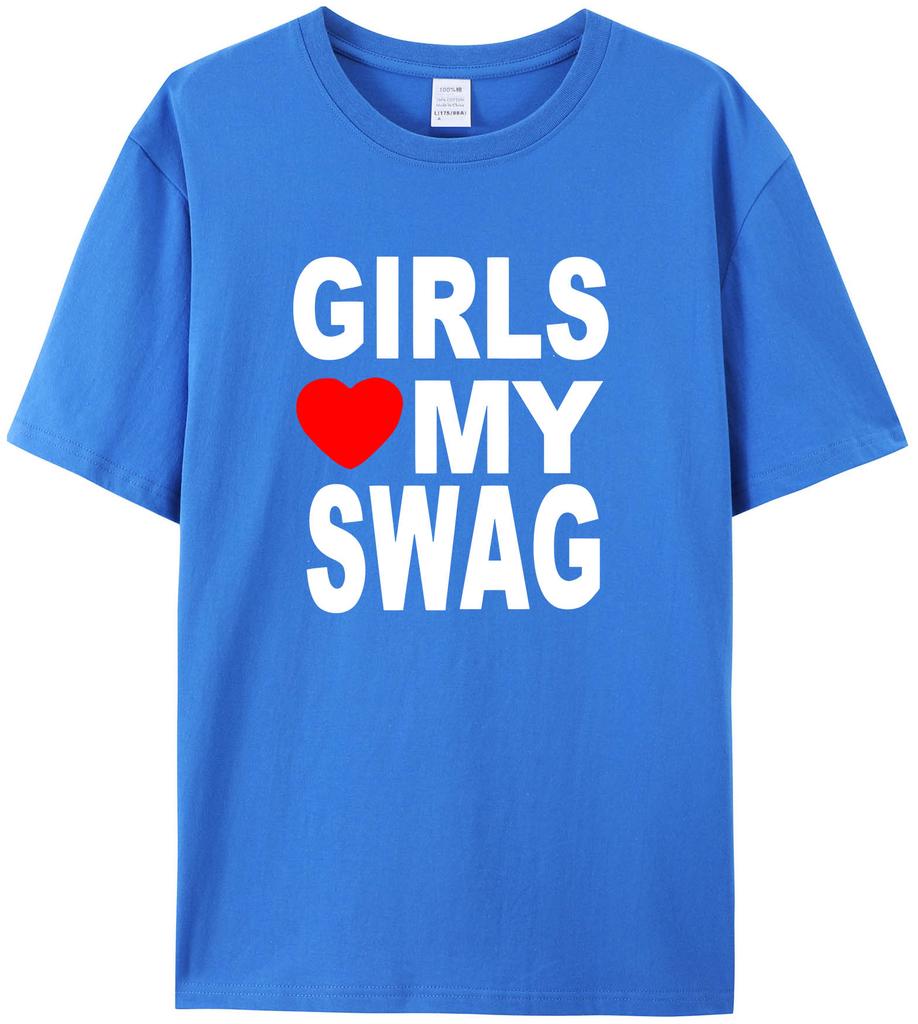 Футболка с надписью S LOVE MY SWAG  Смешные хлопковые novelty футболки Streetwear Хип-хоп Повседневный топ