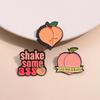 Fruit Enamel Pins Custom Shake Some Ass Brooches Lapel Badges Cutie With A Booty Jewelry Gift for Kids Friends