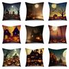 Happy Easter Halloween Printed Pattern Cushion Cover for Home Living Room Sofa Decoration Square Polyester Pillowcase