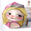 1pc Princess Crown Automatic Folding Umbrella - Compact 8-Rib Design, Durable Plastic & Iron1387L