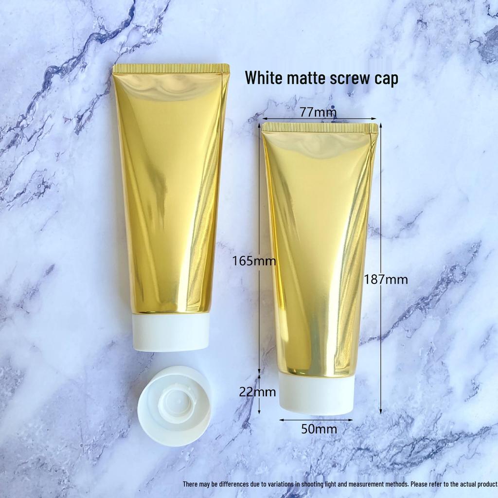 200 ml/200 g Duża pojemność Błyszcząca Złota Aluminiowo-Plastikowa Tubka do Oczyszczania Twarzy i Opakowań Kosmetycznych Peeling.