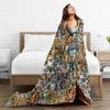 Funny Italian Brainrot Memes Compilation Blanket  Travel Flannel Throw Blanket For Home Decor Super Warm Quality Bedspread Gift