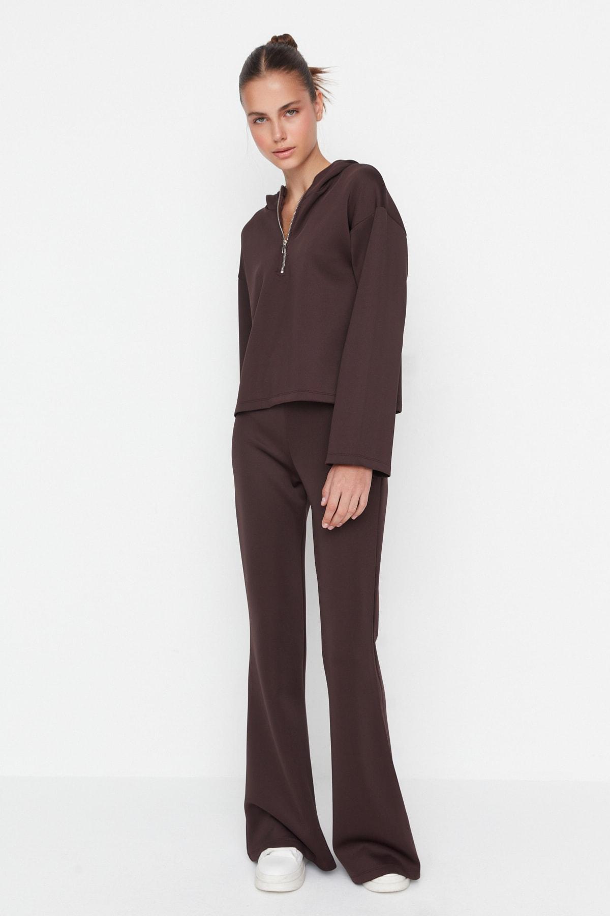 

Спортивные штаны - Коричневый - Расклешенный