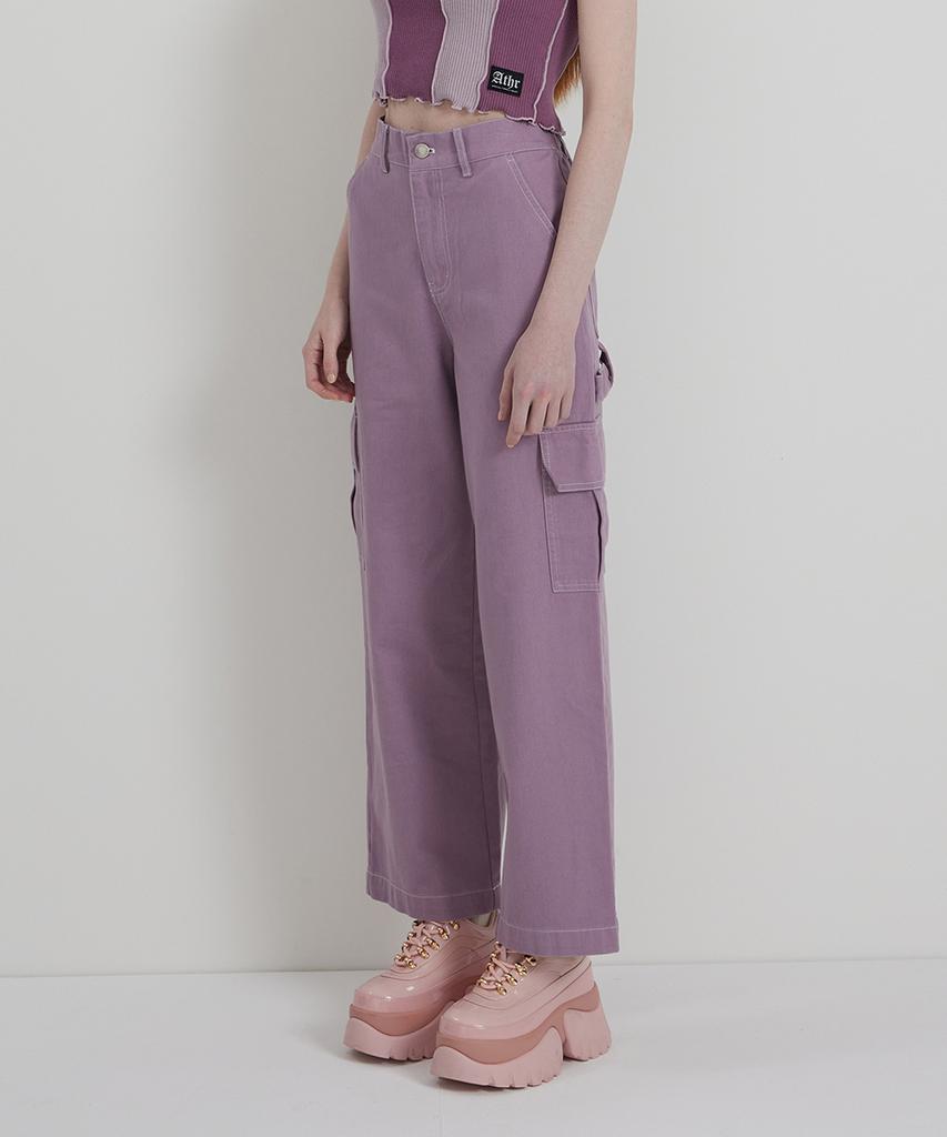 ANDTHEOTHER Purple Cargo Pants