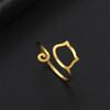 My Shape Cute Cat Rings Lovely Kitten Stainless Steel Finger Ring for Women Girls Adjustable Size Ring Fashion Jewelry Gifts