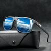 Latest High-quality Fashion Retro Square Unisex Polarized Sunglasses For Driving, Fishing, Traveling, With Glasses Case