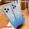 Fashion Plating Gradient Glitter Fall für iPhone 15 Pro Max 14 Plus 13 12 Mini 11 X XR Xs 7 8 SE 2022 Silikon Schützen Zurück Abdeckung