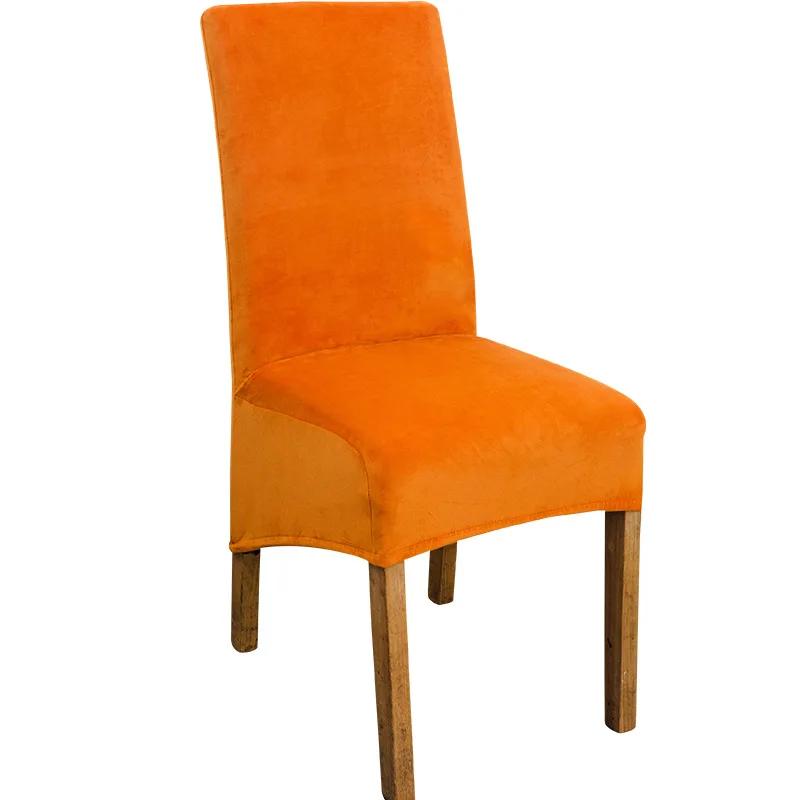 XL Size Chair Cover Big Size Velvet Fox Fabric Long Back Europe Style Seat Chair Covers for Restaurant Hotel Party Banquet