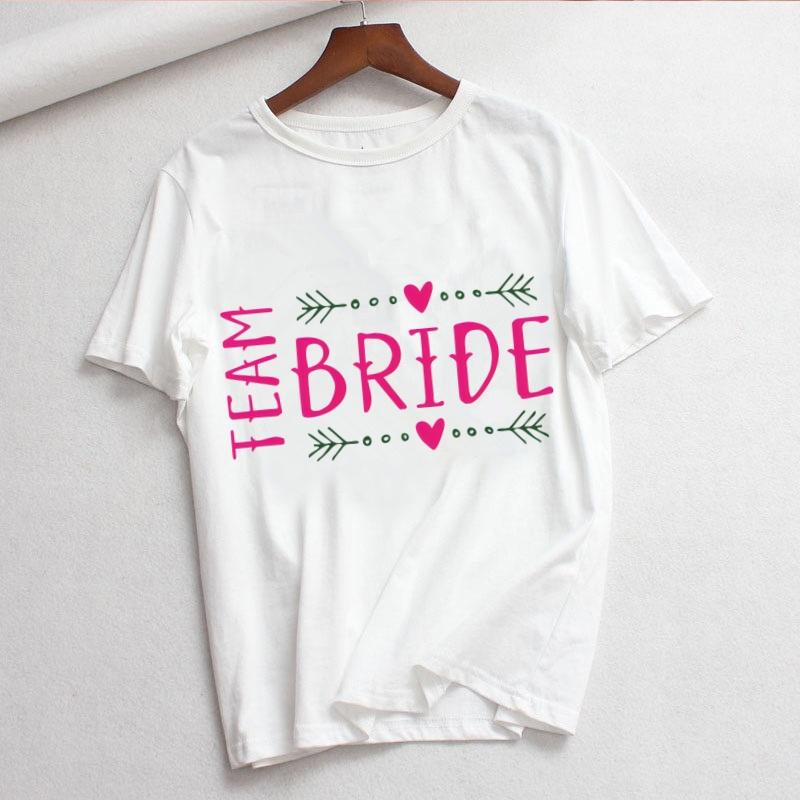 Bride Letter Wedding Bride To Be Bridal Hen Bachelorette Party Wedding Decoration Bridesmaid Women T Shirt Harajuku Korean