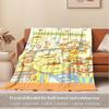 1pc Flannel Pompompurin, Carnival, CuteThrow Blanket, Cartoon Truck Pattern Printed Blanket, Warm Cozy Soft Blanket For Couch Bed Sofa Car O