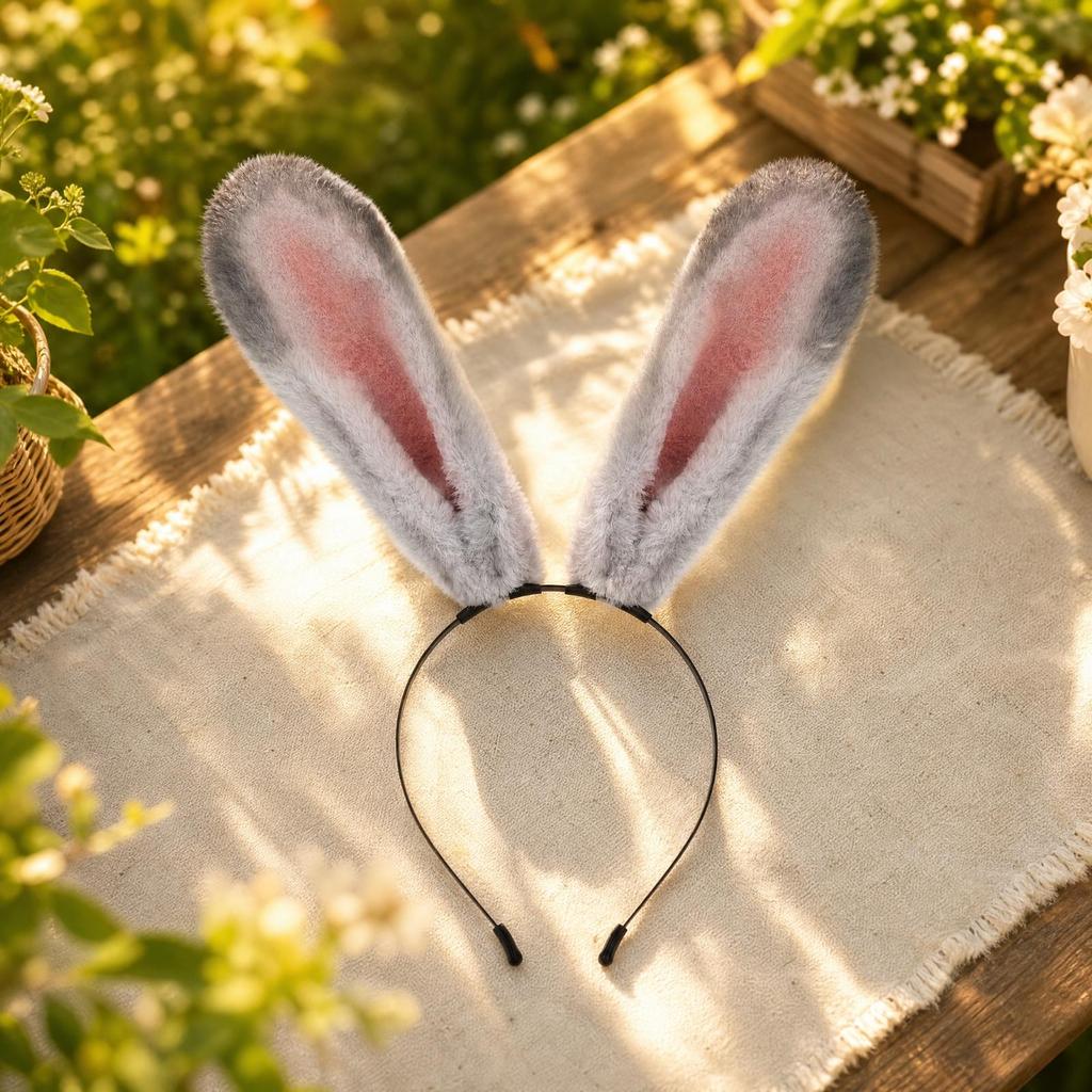 Faux-Fiber Cottontail Ear Headband Cosplay Soft Fiber
