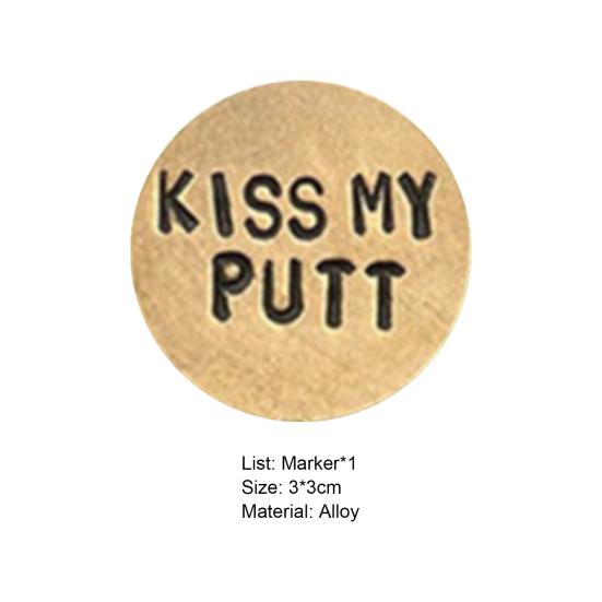 Legierung Golfballmarker Lustige Worte Mini Gute Zähigkeit Golfhut-Marker für Golf