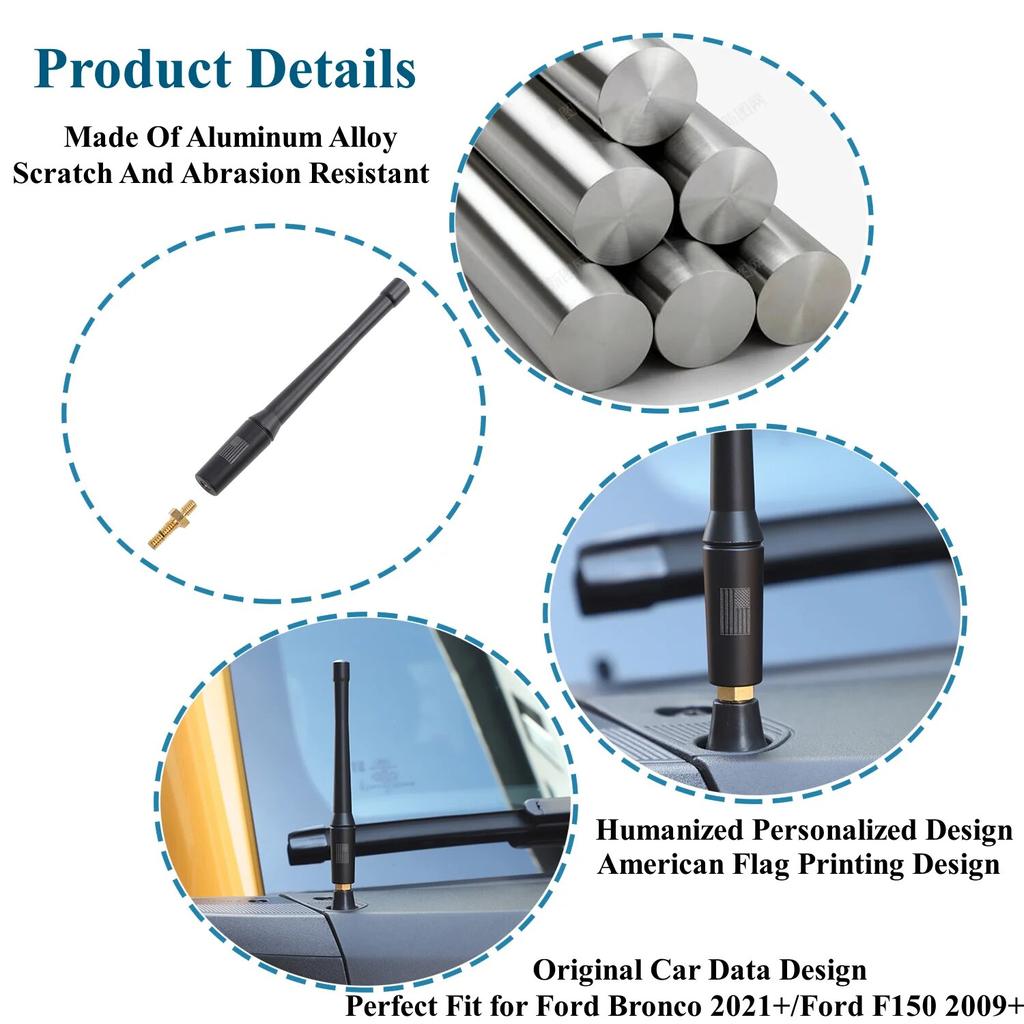 Radio Modified Antenna for Ford Bronco + Ford F150 2009+AM FM Auto Roof Aerial Radio Signal Amplifier Antena Accessories