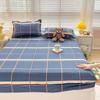 Romantic Love Bow Pattern Fitted Sheet Set Skin-friendly Breathable 3Pcs Mattress Cover with Elastic Band Queen Size Bedding Set
