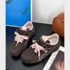 Korean mesh lace-up German training shoes for women's 2025 autumn new fashion versatile and comfortable sports and leisure retro board shoes