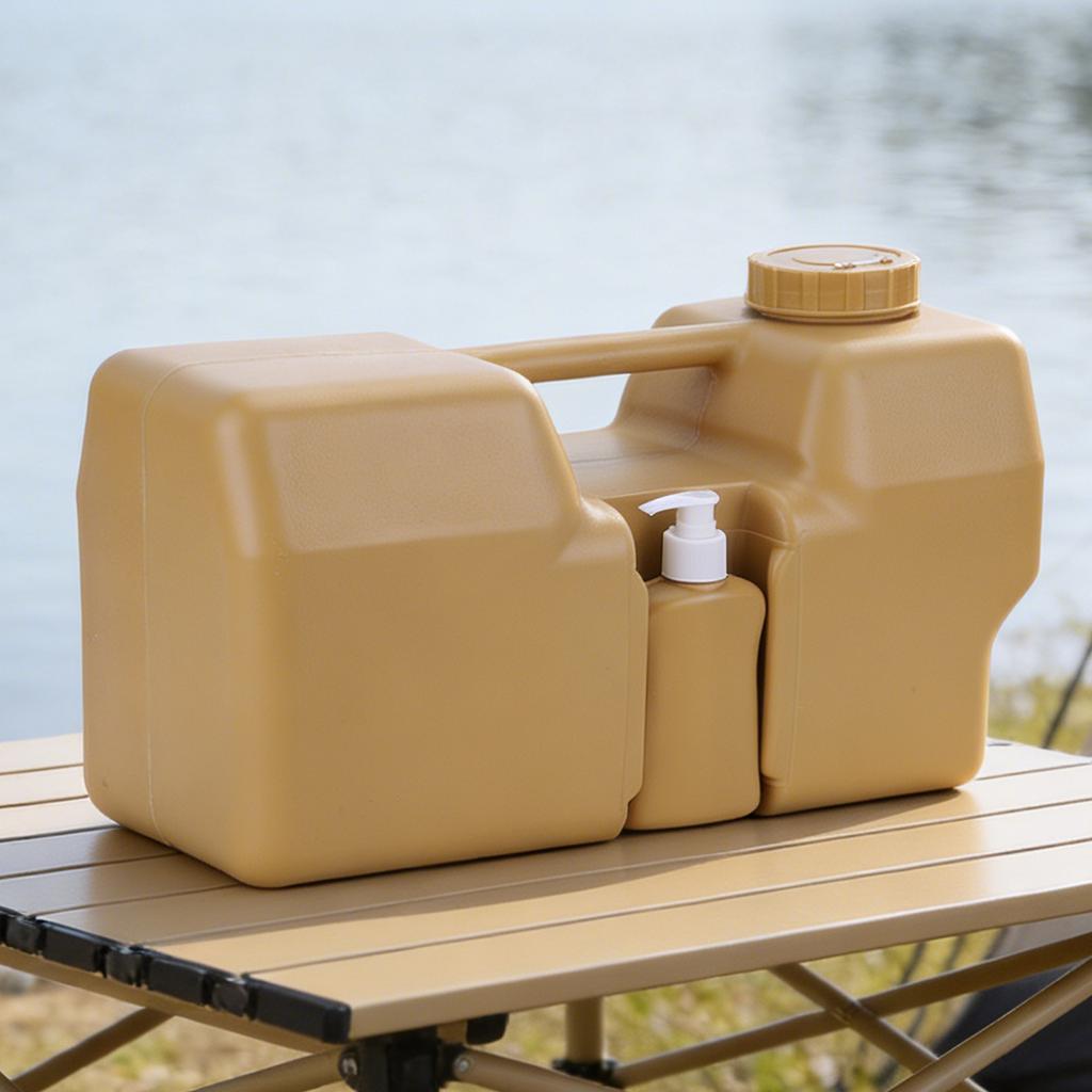 5 Gallon/20L Camping Water Container W/ Spigot and Hand Sanitizer Bottle Water Dispenser for Vehicle Car Outdoor Hiking Picnic