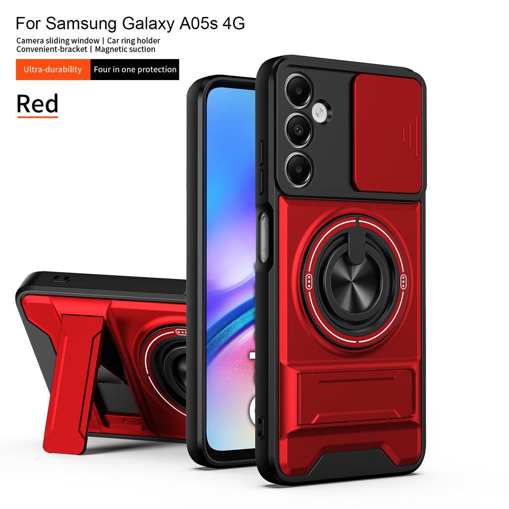 For Samsung Galaxy A05s Case Galaxy A05s Cover Phone Case Magsafe Magnetic Fold Holder Military Armor Camera Protection Cover
