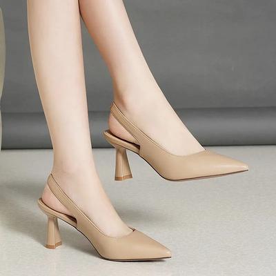 Fashion Women Sandals 2025 New Summer Fashionable Comfortable High Heels Shoes Elegant Wear-resistant Bag-toe Casual Back Strap Sandals