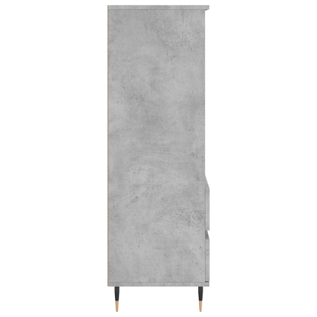 Vidaxl Wysoka Szafka, Szarość Betonu,40X36X110Cm,Drewnopochodny