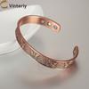 Pure Copper Bracelets Magnetic Butterfly Adjustable Vintage Cuff Bangles 9.7mm Health Energy High Magnet Jewelry Resizable Metal