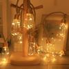 1 Peça Nova Corda de Cânhamo Fio de Luz Luz Ambiente Exterior Impermeável Acampamento Solar Jardim Luz de Fio de Cobre Luz de Lâmpada de Natal