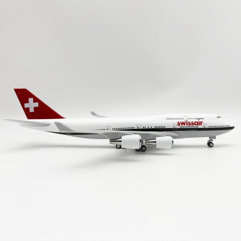 Souvenir Plane Toy Swiss Air B747 Airplane Swiss Airways Model Plane Display Resin 1/250 Scale 30CM Airplane Model Aircraft Deco