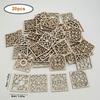 20pcs/lot Flower Frame Cutouts Floral Wood Slices Wood Flower Slices Craft Wood Slices Scrapbooking Cutouts Ornament Crafts
