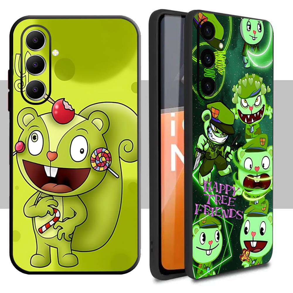 happy tree friends Phone Case For Samsung Galaxy A56 A16 A36 A26 A06 A55 A54 A15 A35 A25 Soft Black