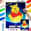 Winnie the Pooh Oil Painting Kit Canvas DIY Home Decor Gift Set for Adults and Beginners