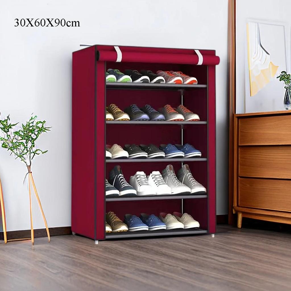 1p Dustproof Shoe Storage Rack Organizer Multilayer Nonwoven Shoes Storage Cabinet Home Hallway Space-saving Cabinets Shoe Shelf