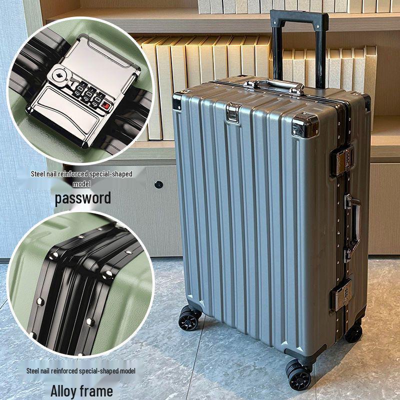 Large Capacity Silent Trolley Case with Combination Lock - Explosion-Proof Carry-On for College Students and Travel
