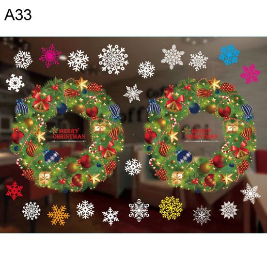 Christmas Decoration Wall Window Glass Xmas Stickers Decal Patch Home Decor
