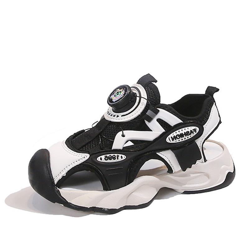 Letní dětská prodyšná obuv pro sport a volný čas Rám Outdoorové sandály Jednosíťované dětské boty Plážové boty