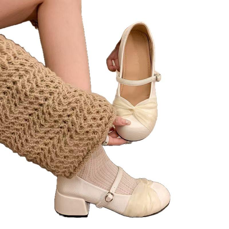 Coarse-cuffed Low-cut Women's New Style High-heel Soft-soled Shoes Devotion