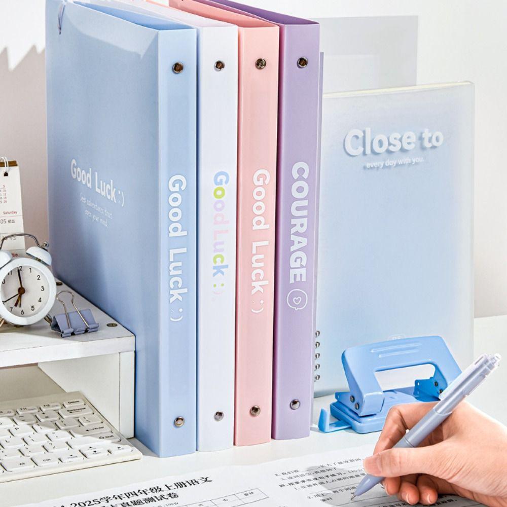 Loose Leaf A4 File Folder Detachable Transparent Exam Paper Storage Bag Students Stationery Office Storage Booklet Students