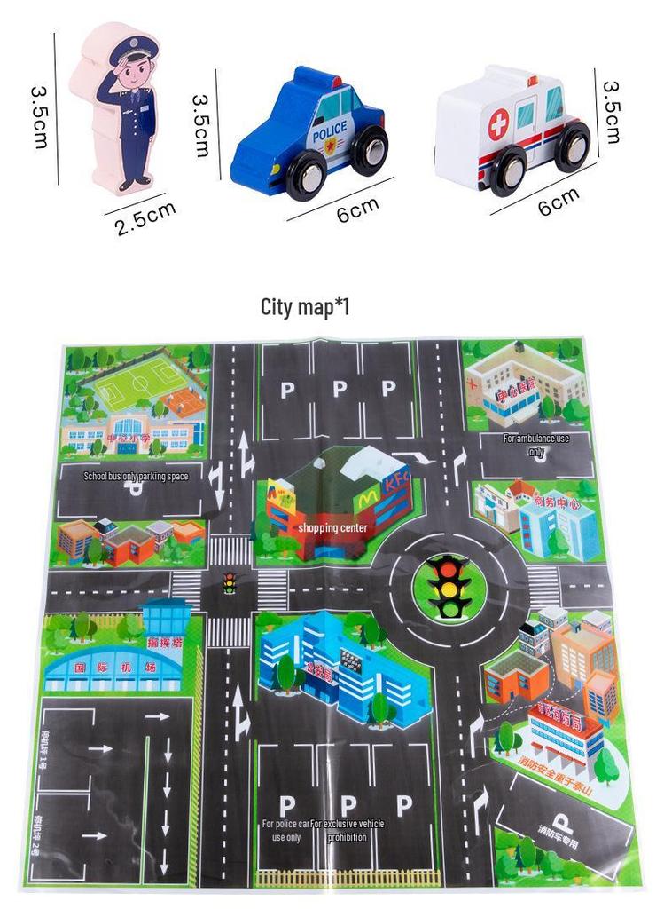 Montessori Verkehrsschild Lernbausteine: Pädagogisches Holzspielzeug für die kognitive Entwicklung von Kindern