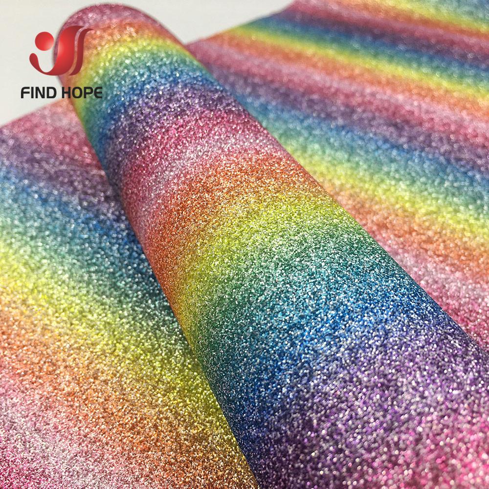 A4 Vegan Leather Sheet Sparkle Rainbow PU Fabric for DIY Phone Case Handmade Earring Bows Hair Clip Kit Miniature Craft Supplies