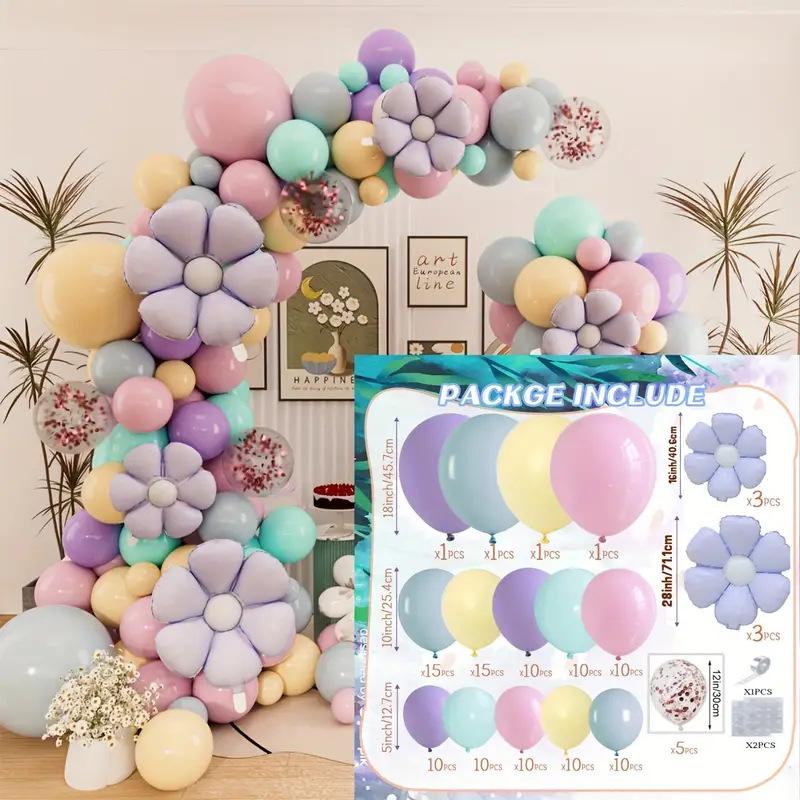Colored Daisies Balloon Chain Garland Arch Set Wedding Anniversary Party Background Wall Arrangement Children's Birthday