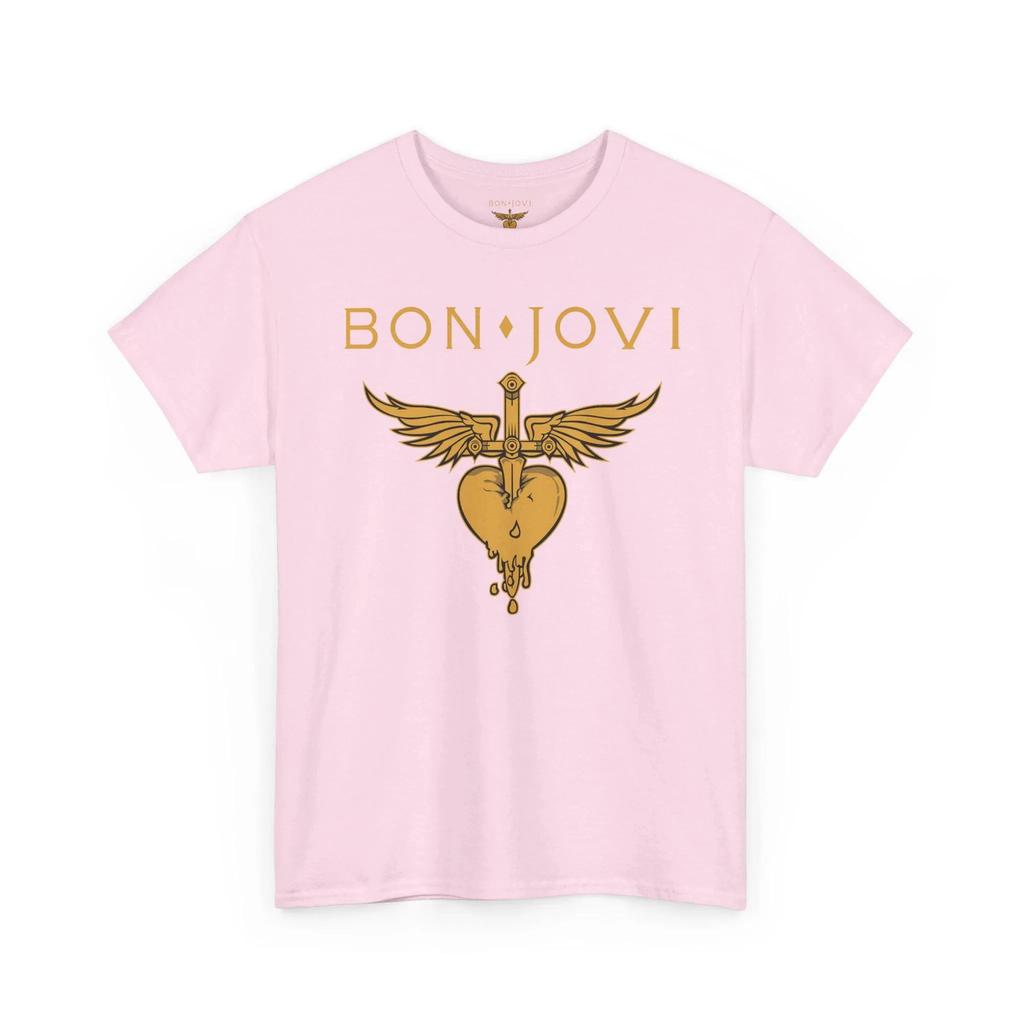 Bon Jovi Tour 2026 Forever Poster Druck T-Shirt Herren Damen Oversize Baumwolle Sommer Neues T-Shirt Herren Damen Harajuku Mode Lässige Oberteile