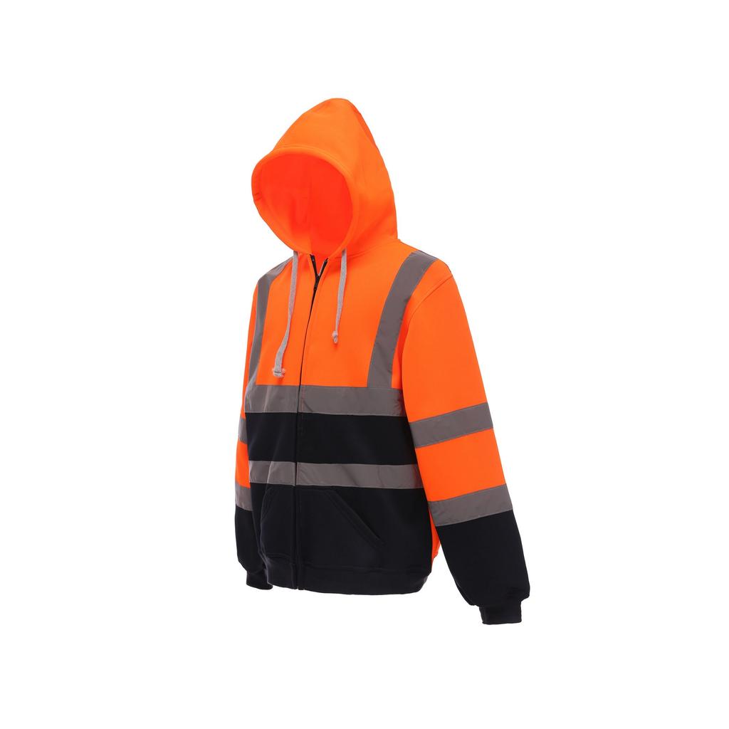 Yoko Men's Hi-Vis Safety Full Zip Hoodie
