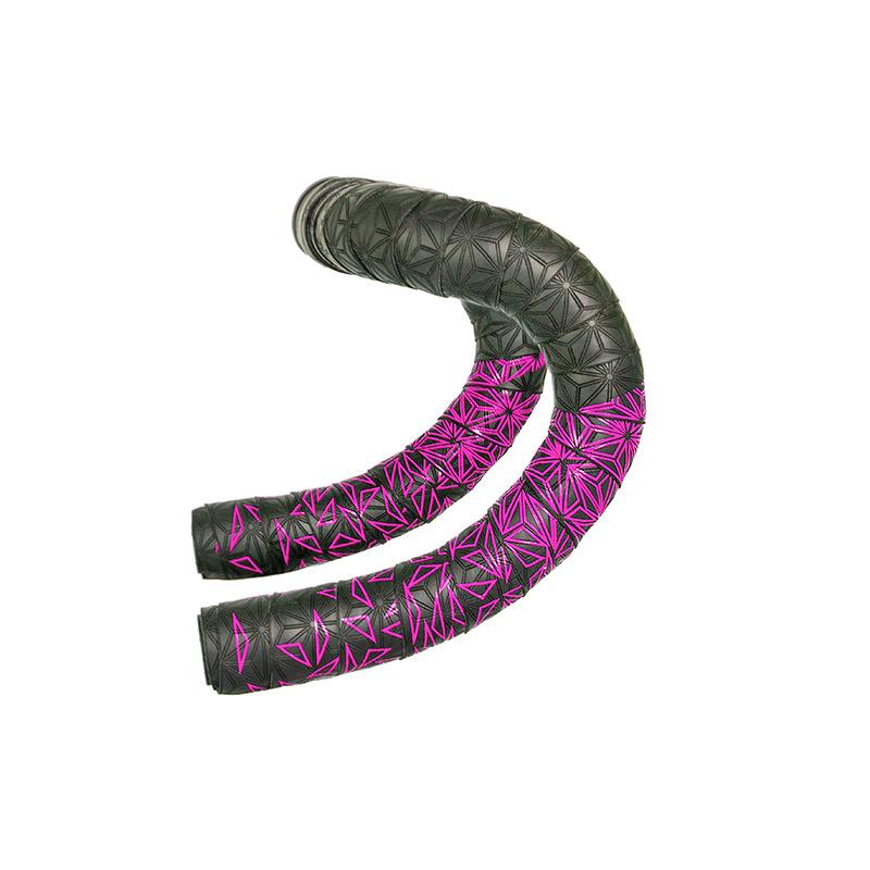 Chrysanthemum Pattern Shock-Absorbing Gradient Bicycle Handlebar Tape - Breathable, Two-Tone, Wear-Resistant PU for Road Bikes.