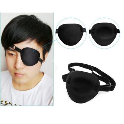 Monocolo Nero Unisex Regolabile Schermature Occhi 3D con Scanalatura in Schiuma per Occhi Pigri Uso Medico Monocolo Concavo