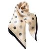 Simple small flower silk silk scarf women's spring fashion high-end mulberry silk scarf 11 plain crepe satin tied bag small silk scarf