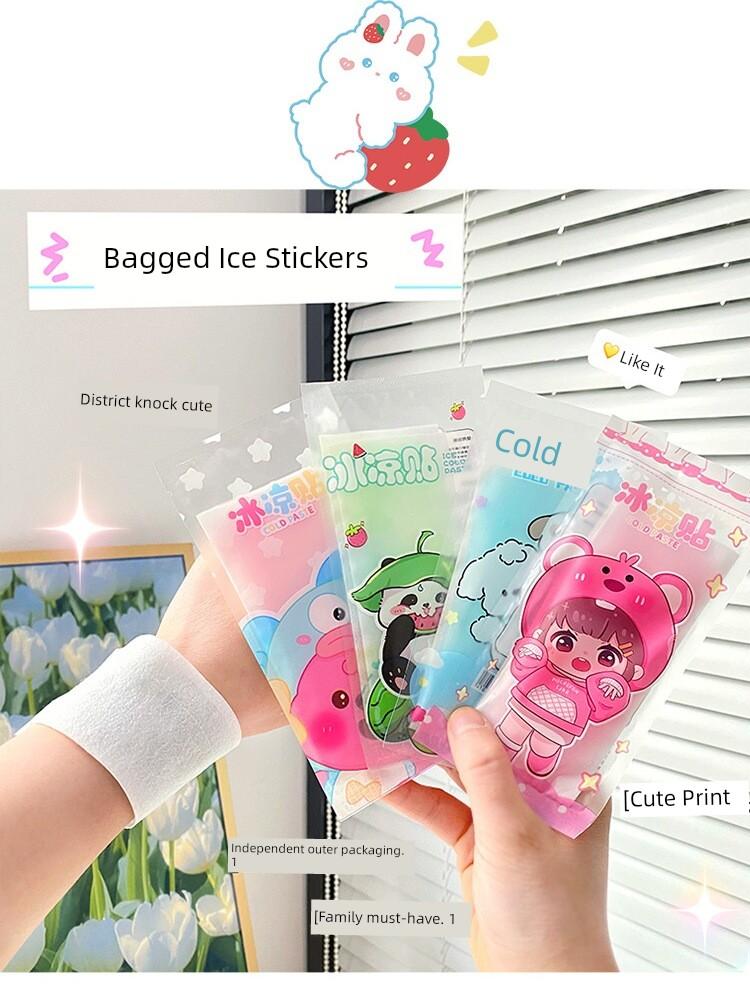 Student Military Training Anti-Sleepy Physical Cooling Cooling Plaster Mobile Phone Heat Radiating Phone Screen Protector Cooling Handy Gadget Bags