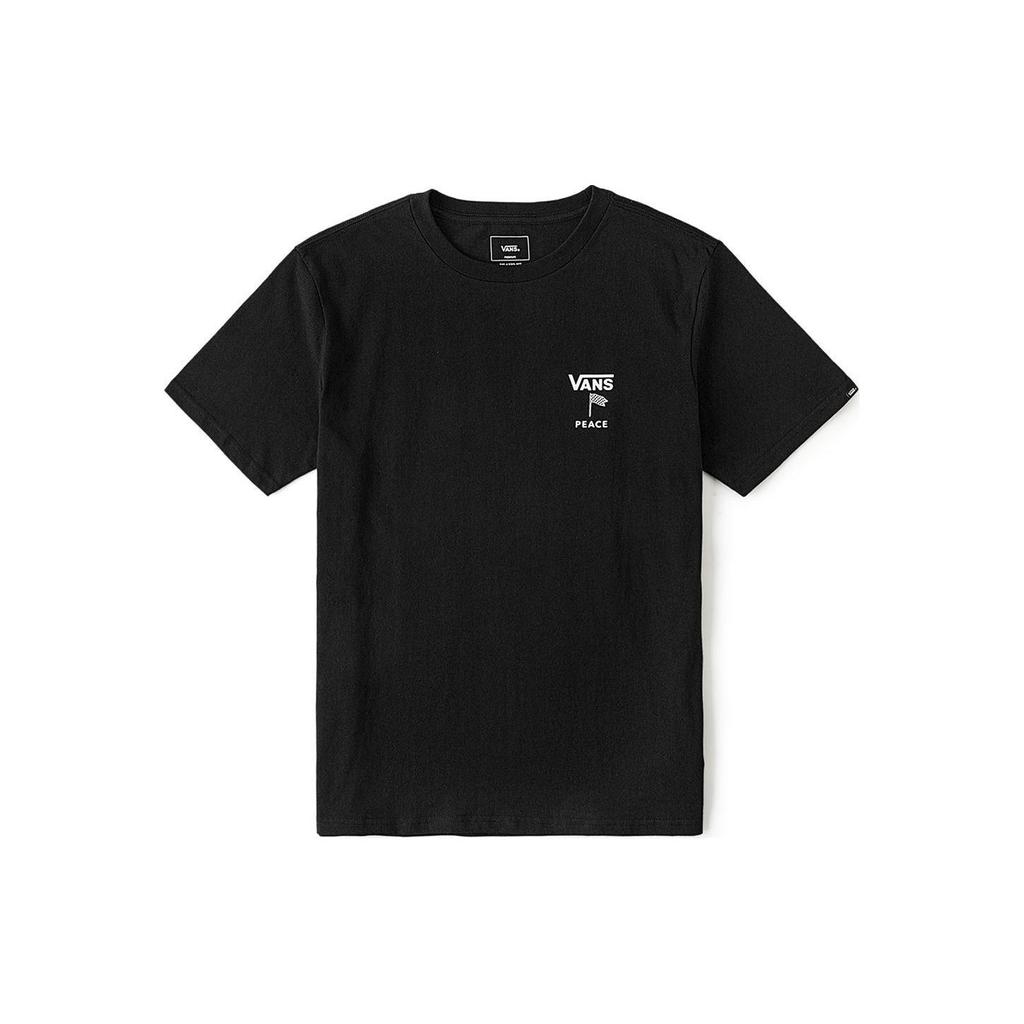 Vans Komfortabel Enkel Rund Hals Kort Erm T-skjorte Unisex Topper Svart VN000GYUBLK